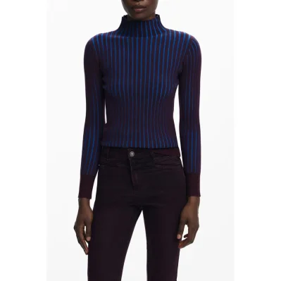 Brown Polyester Women Sweater