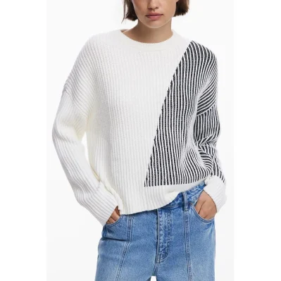 White Cotton Women Sweater