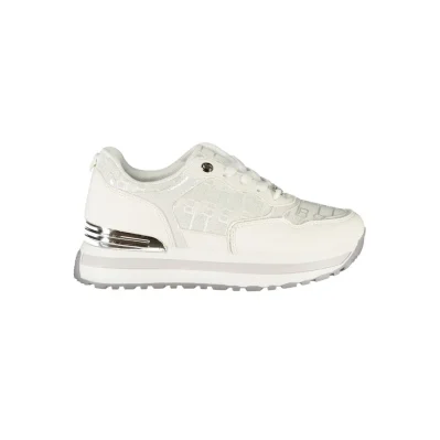 White Polyester Women Sneaker