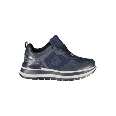 Blue Polyester Women Sneaker