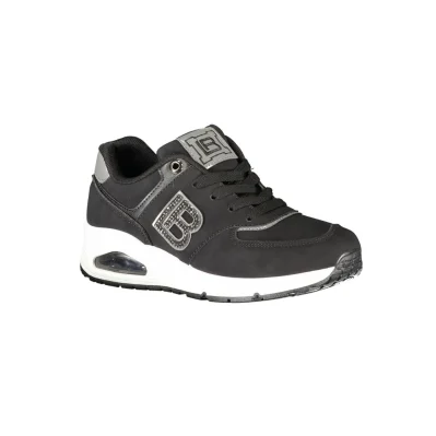 Black Polyester Women Sneaker
