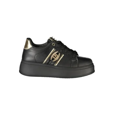 Black Polyester Women Sneaker