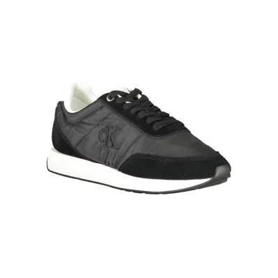 Black Leather Women Sneaker