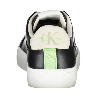 Black Polyester Men Sneaker