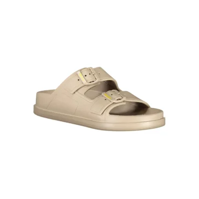 Beige Polyurethane Women's Slipper