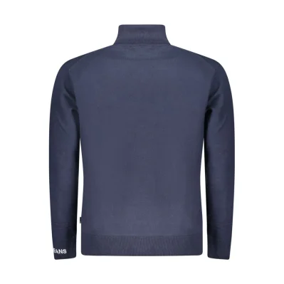 Blue Cotton Men Sweater