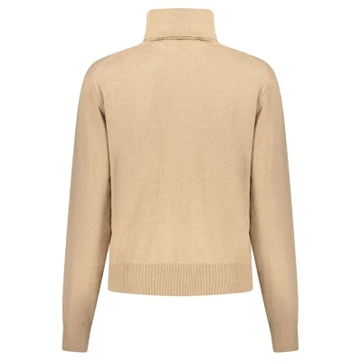 Beige Cotton Women Sweater