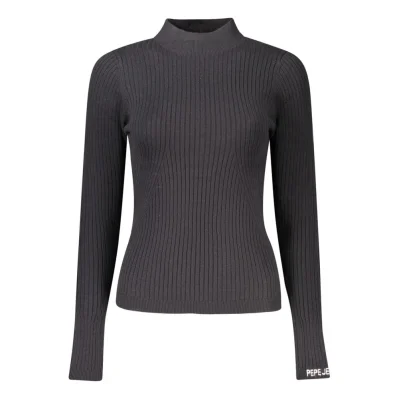 Black Cotton Women Sweater