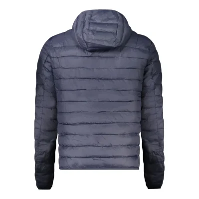 Blue Polyester Men Jacket