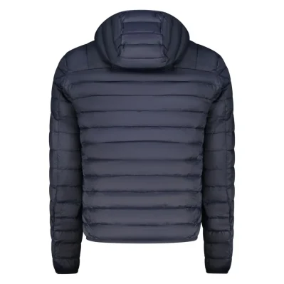 Blue Polyester Men Jacket