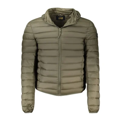 Green Polyester Men Jacket