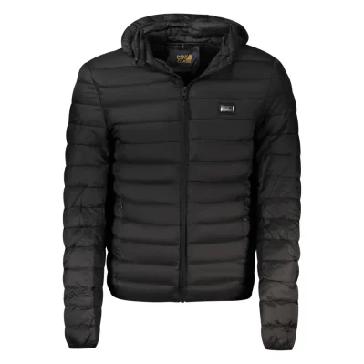Black Polyester Men Jacket