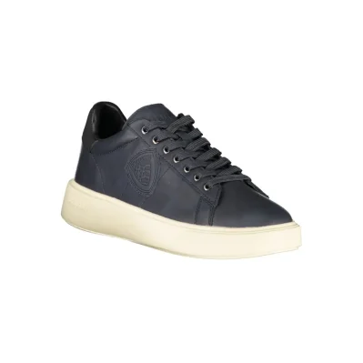 Blue Polyester Men Sneaker