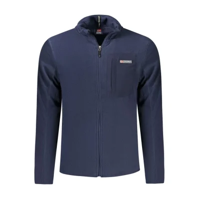 Blue Polyester Men Sweater