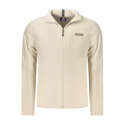 Beige Polyester Men Sweater