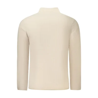 Beige Polyester Men Sweater