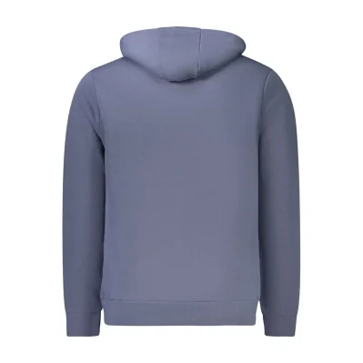 Blue Cotton Men's Hooded Sweater