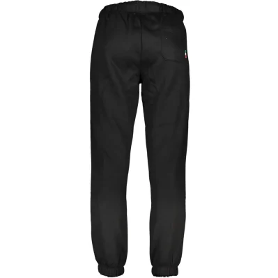 Black Polyester Men's Sweatpants