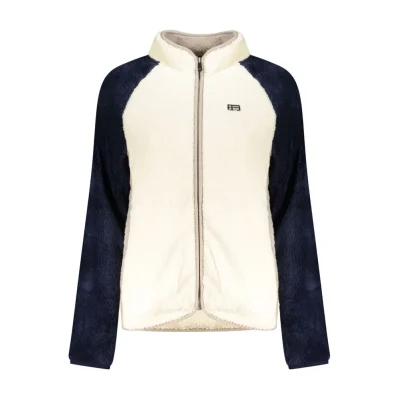 White Polyester Women Sweatshirt