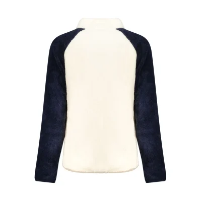 White Polyester Women Sweatshirt