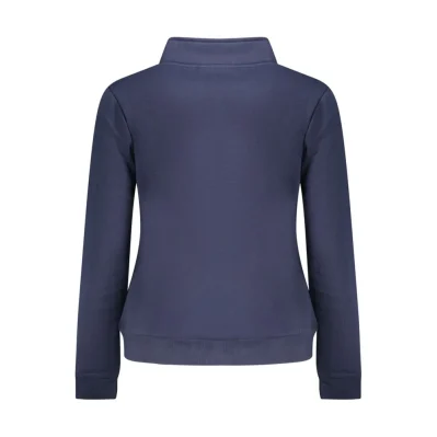 Blue Cotton Women Sweatshirt