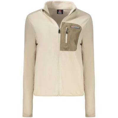 Beige Polyester Women Sweatshirt