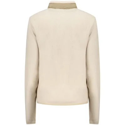 Beige Polyester Women Sweatshirt