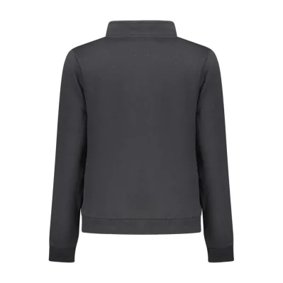 Black Cotton Women Sweatshirt