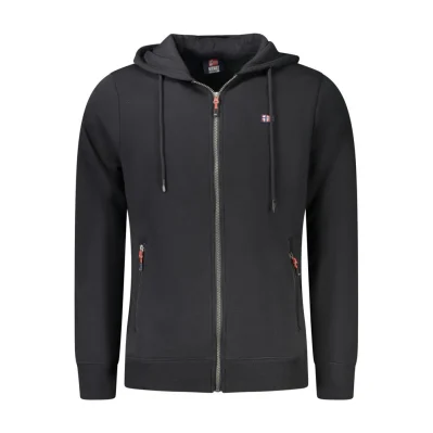 Black Cotton Men's Hoodie