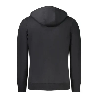 Black Cotton Men's Hoodie