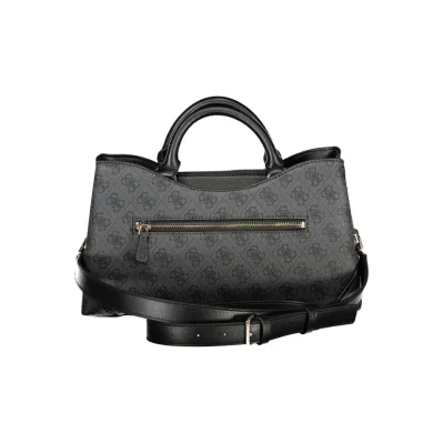 Black Polyurethane Women Handbag