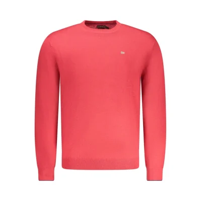 Red Merino Wool Men Sweater