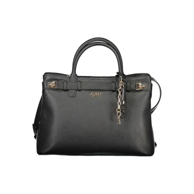 Black Polyurethane Women's Handbag