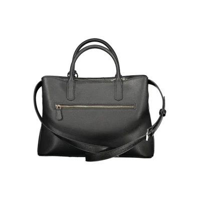 Black Polyurethane Women's Handbag