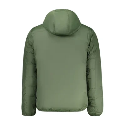 Green Polyester Men's Reversible Jacket