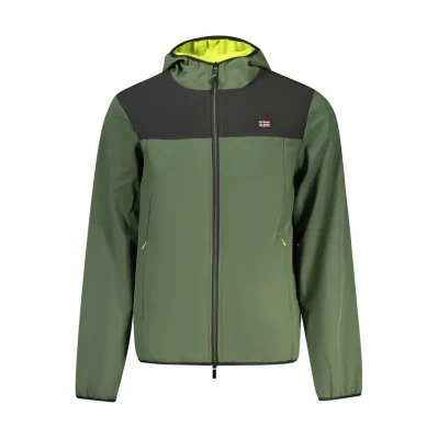 Green Polyester Men's Jacket