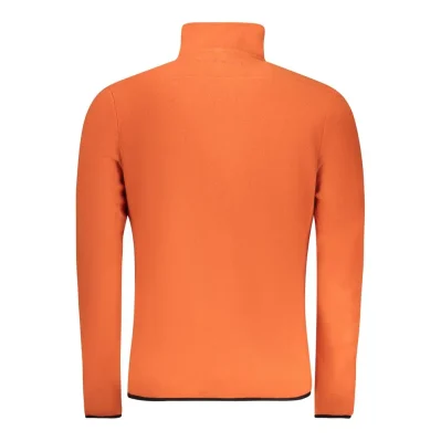 Orange Polyester Men Sweater