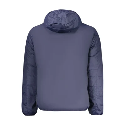 Blue Polyester Men Jacket