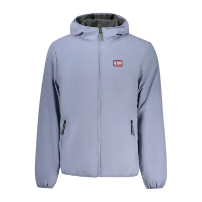 Blu Poliestere Men Jacket