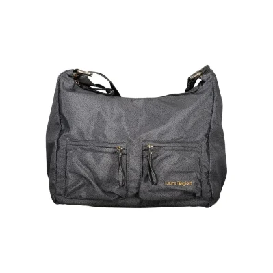 Black Polyester Women Handbag
