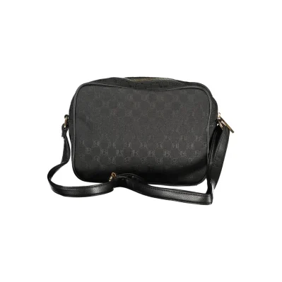 Black Polyester Women Handbag