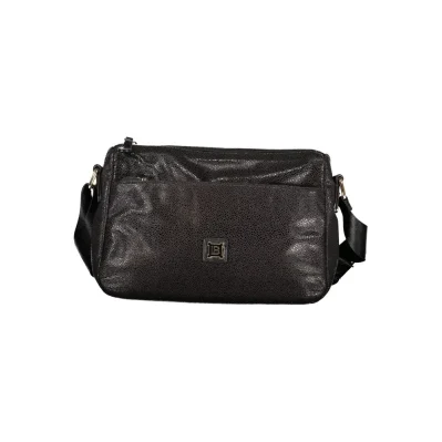 Black Polyester Women Handbag
