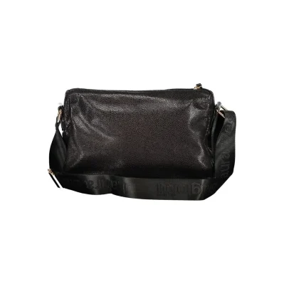 Black Polyester Women Handbag