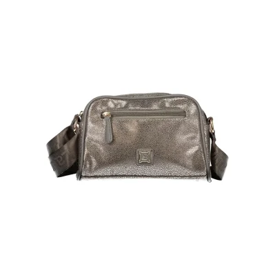Gray Polyester Women Handbag