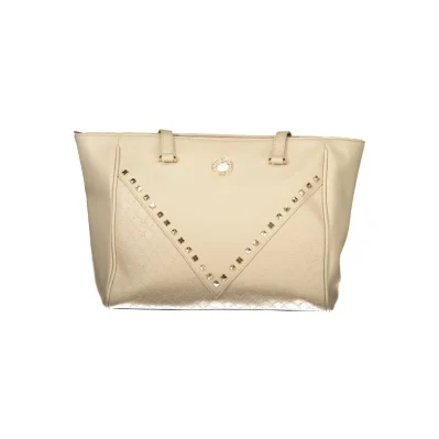 Beige PVC Women Handbag