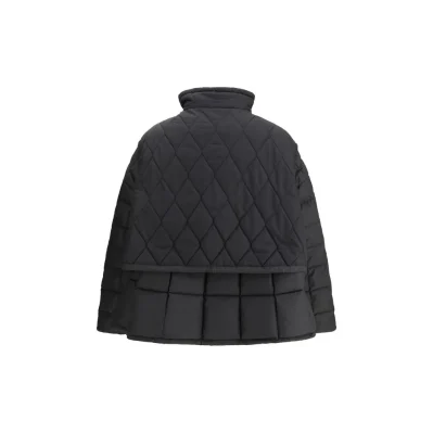 Black Nylon Jackets And Coat
