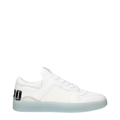 White Leather Low Top Sneakers