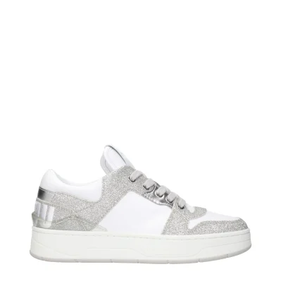 White Leather Low Top Sneakers