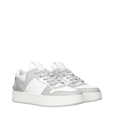 White Leather Low Top Sneakers