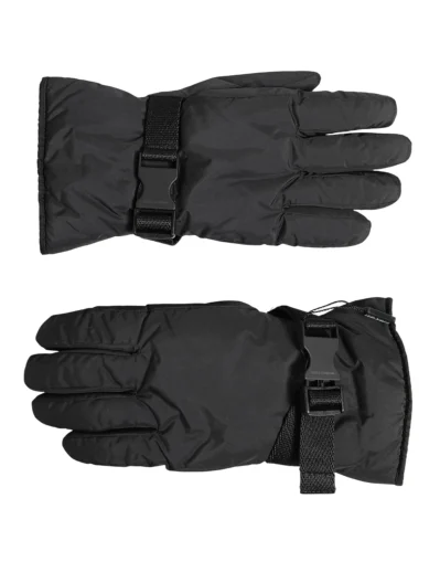 Black Windproof Ski Winter Warm Non Slip Gloves